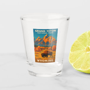 Vaso De Chupito Parque nacional Gran Teton Retro Vintage