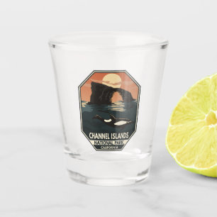 Vaso De Chupito Parque nacional Islas del Canal Dolphin Retro Embl