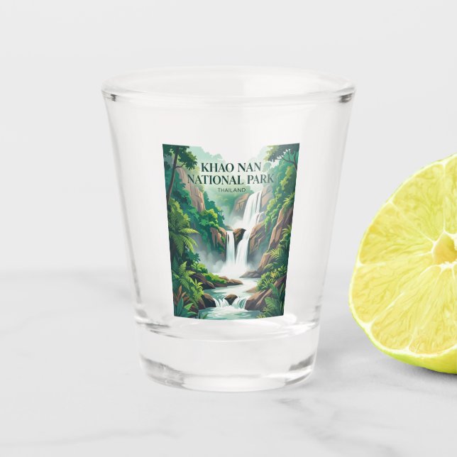 Vaso De Chupito Parque Nacional Khao Nan Tailandia (Anverso)