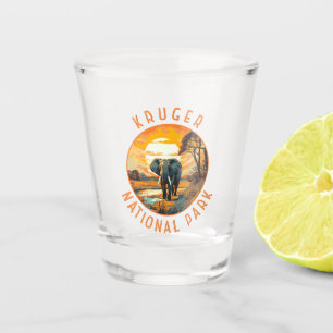 Vaso De Chupito Parque nacional Kruger Retro de Elefantes de Sudáf