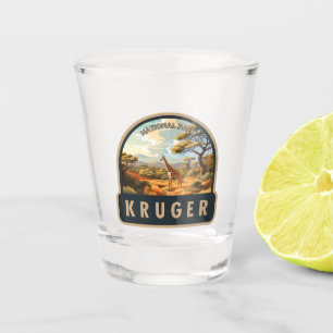 Vaso De Chupito Parque nacional Kruger Sudáfrica Giraffe Vintage