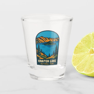 Vaso De Chupito Parque Nacional Lago del Cráter de Viaje Retro Vin