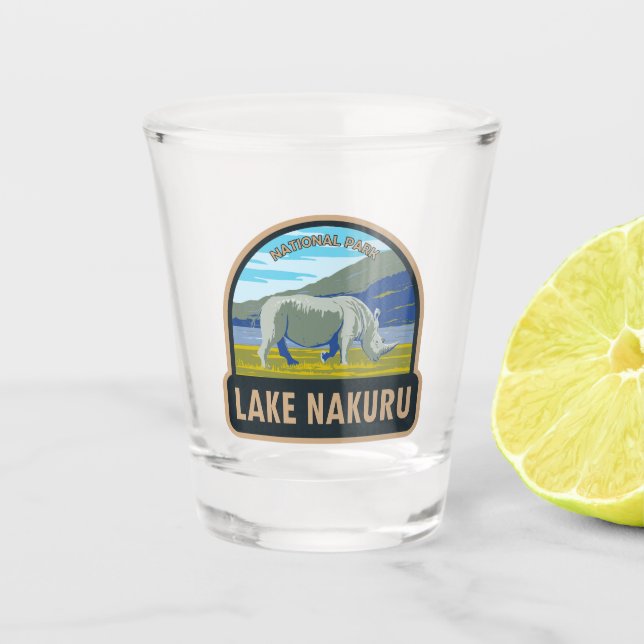 Vaso De Chupito Parque nacional Lago Nakuru Viaje de rinocerontes  (Anverso)