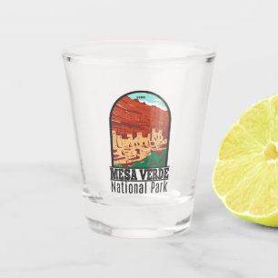 Vaso De Chupito Parque nacional Mesa Verde Colorado Vintage colori