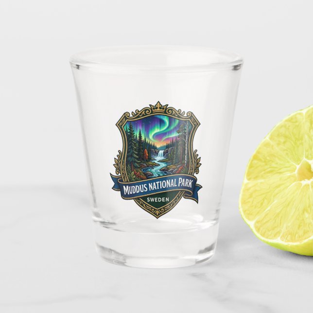 Vaso De Chupito Parque Nacional Muddus Suecia (Anverso)