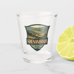 Vaso De Chupito Parque nacional Shenandoah Ilustracion Retro de vi