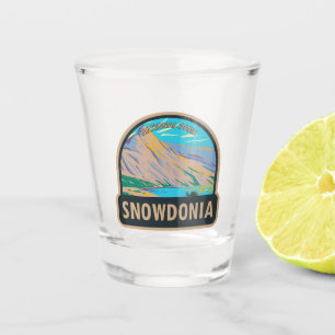 Vaso De Chupito Parque nacional Snowdonia Gales Lago Glaslyn Vinta