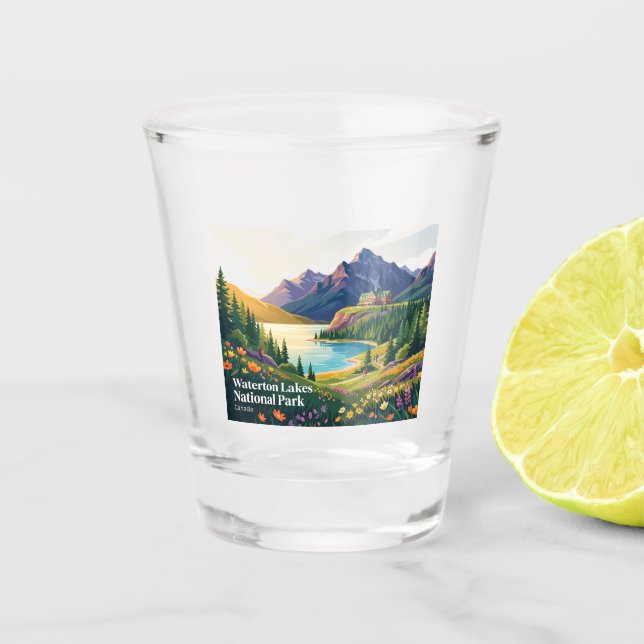 Vaso De Chupito Parque Nacional Waterton Lakes Canadá (Anverso)