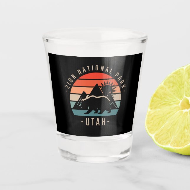 Vaso De Chupito Parque nacional Zion Retro (Anverso)