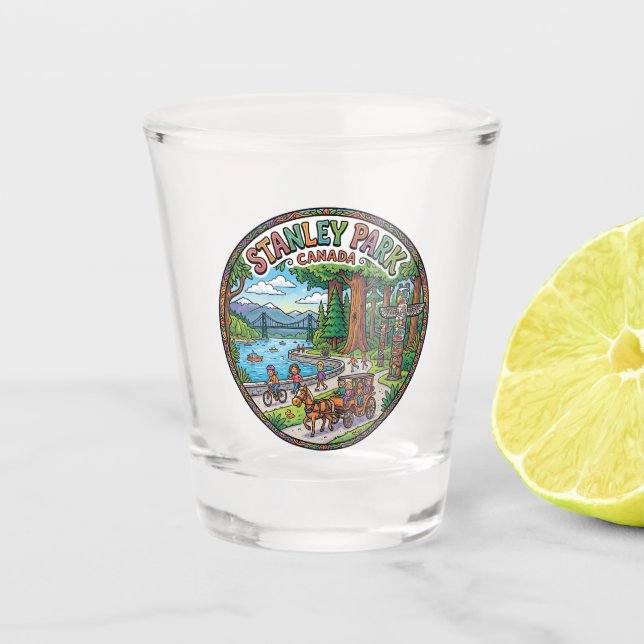 Vaso De Chupito Parque Stanley, Vancouver Canadá (Anverso)