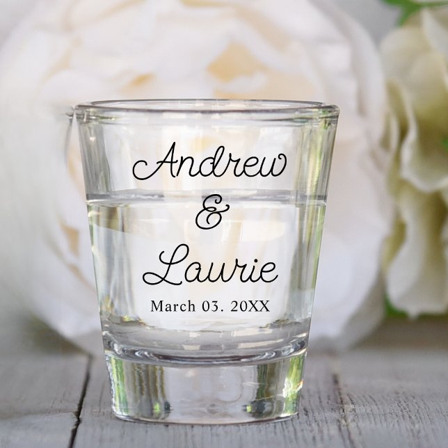 Vaso De Chupito Partida de boda personalizada Favor de la limpieza (Subido por el creador)