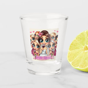 Vaso De Chupito Partido Bridal/Fiesta Hen Vidrio Disparado
