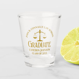 Vaso De Chupito Partido de Graduación de la Escuela de Derecho Oro