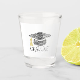 Vaso De Chupito Partido de Graduación de Palabras Graduadas