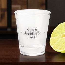 Vaso De Chupito Partido De La Bachillerato De Estilo Blanco Y Negr