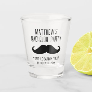 Vaso De Chupito Partido del bachiller Negro Mustache Favor de la b