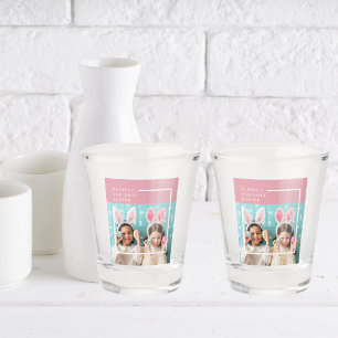 Vaso De Chupito Pascua bendita y felíz rosada moderna   Regalo fot