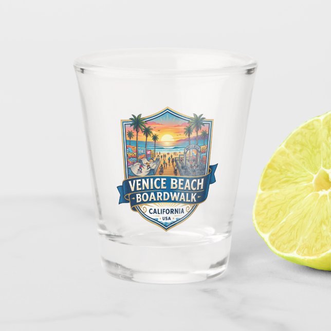 Vaso De Chupito Paseo marítimo de Venice Beach USA (Anverso)