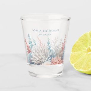 Vaso De Chupito Pastel Coral Reef-Boda-Dinero/Danza de tiro-