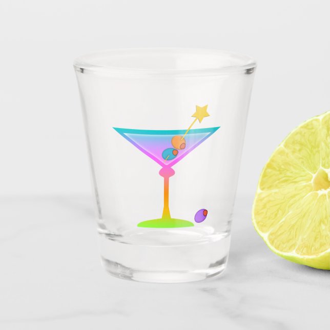 VASO DE CHUPITO PASTEL POP ART MARTINI (Anverso)