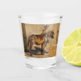 Vaso De Chupito Pastor con caballo (ecuestre)