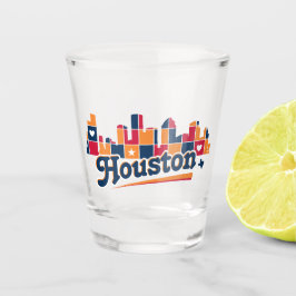Vaso De Chupito Patchaje de la línea aérea de Houston