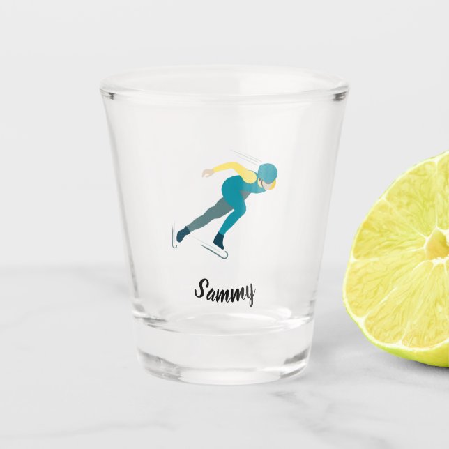 Vaso De Chupito Patinaje de velocidad (Anverso)