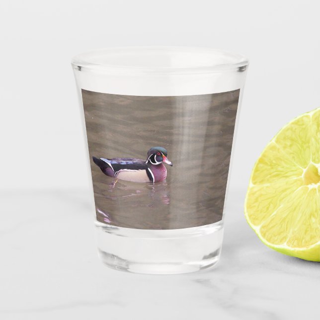 Vaso De Chupito Pato de madera (Anverso)