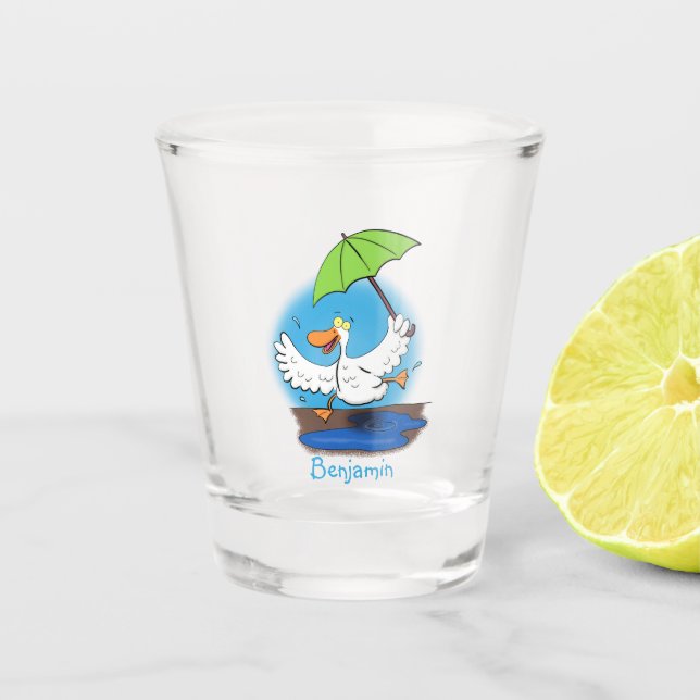 Vaso De Chupito Pato gracioso con personalizado bailarín de paragu (Anverso)