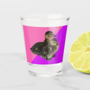 Vaso De Chupito Patos de bebé de frambuesa rosa y sorbete morado