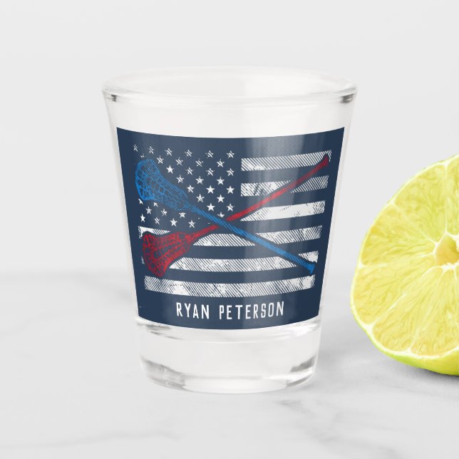 Vaso De Chupito Patriota de bandera de los Estados Unidos de Améri (Anverso)