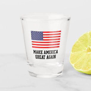 Vaso de chupito patriótico con bandera americana -
