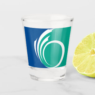 Vaso de chupito patriótico con la bandera de la ci