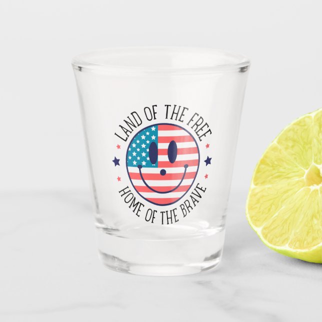 Vaso De Chupito Patriótico de Estados Unidos (Anverso)
