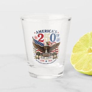 Vaso De Chupito Patrón de bandera estadounidense de rayas rojas, b