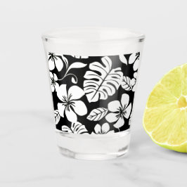 VASO DE CHUPITO PATRÓN DE BIKINI ROSA EN NEGRO