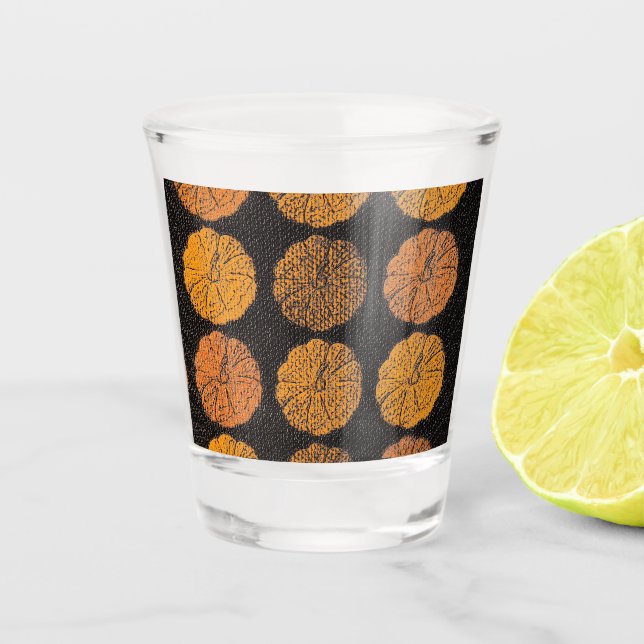 Vaso De Chupito Patrón de calabaza (Anverso)