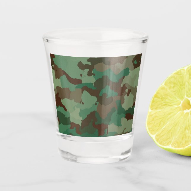 Vaso De Chupito Patrón de camuflaje militar (Fuerzas Armadas) (Anverso)