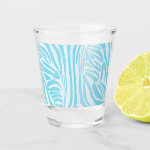 Vaso De Chupito Patrón de cebra azul