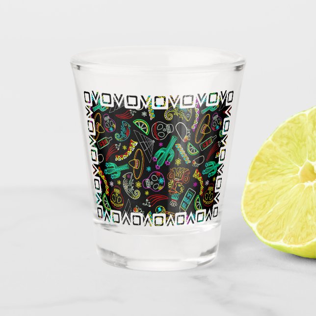 Vaso De Chupito Patrón de Fiesta de México (Anverso)