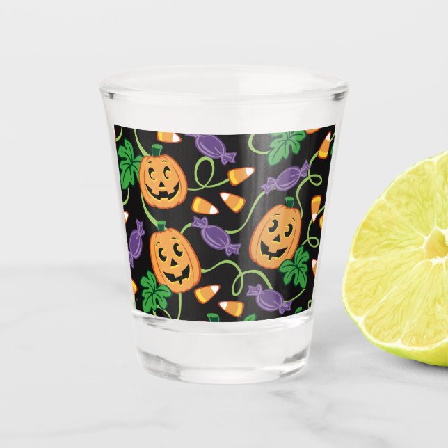 VASO DE CHUPITO PATRÓN DE HALLOWEEN (Anverso)