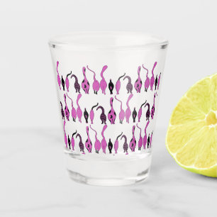 Vaso De Chupito Patrón de manchas púrpuras de gato