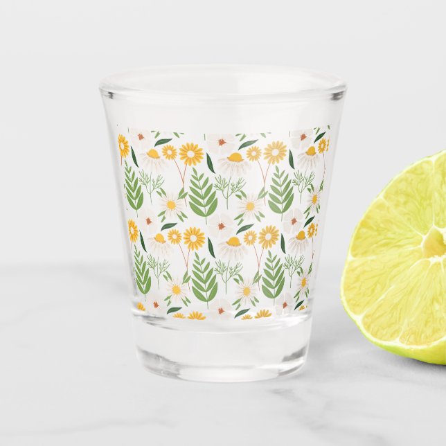 Vaso De Chupito Patrón floral (Anverso)