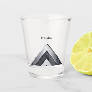 Vaso De Chupito Patrón Metalizado plateado moderno personalizado