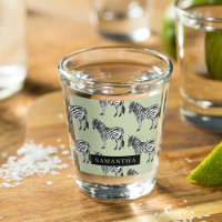 Patrón silvestre de cebra de jungla y nombre perso