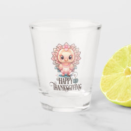 Vaso De Chupito Pavo de Acción de Gracias Lindo