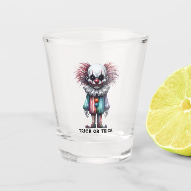 Vaso De Chupito Payaso Psycho - Personalizar de Truco o Truco (Anverso)