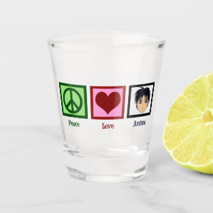 Vaso De Chupito Peace Love Anime