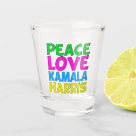 Vaso De Chupito Peace Love Kamala Harris