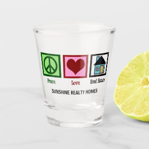 Vaso De Chupito Peace Love Real Estate